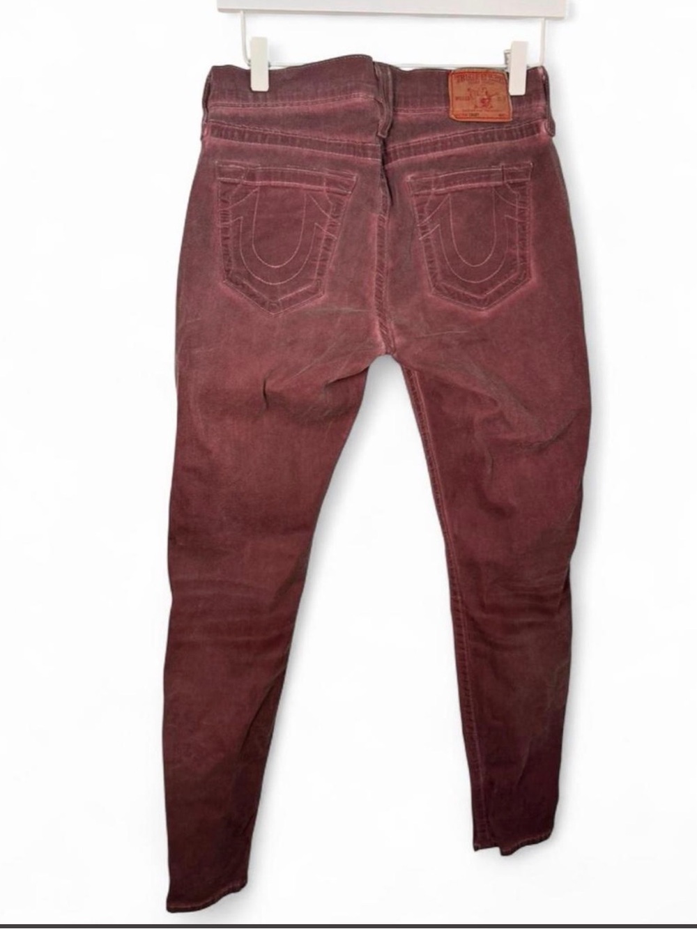 True Religion Casey Burgundy Skinny Jeans size 30